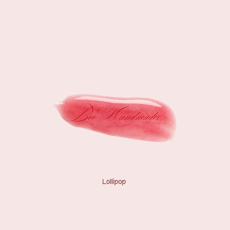 lollipop-lipgloss-boo-handmades لیپ گلاس دستساز Boo Handmades رنگ صورتی آبنباتی (lollipop) با درخشش طبیعی»