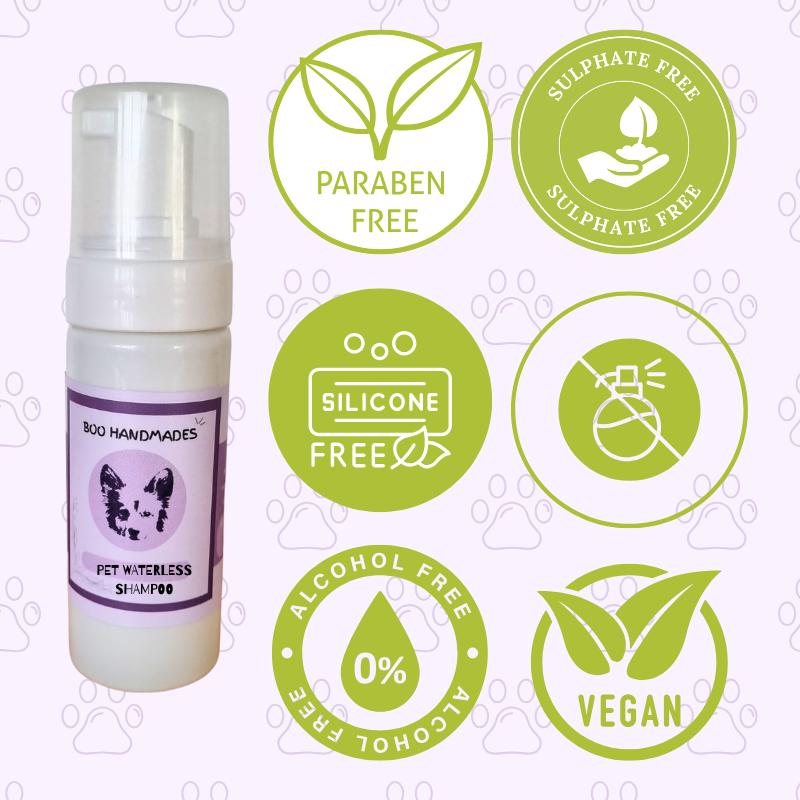 waterless-pet-shampoo-by-boo-handmadesii شامپوی خشک Boo Handmades مخصوص سگ و گربه، طبیعی و بدون مواد مضر.